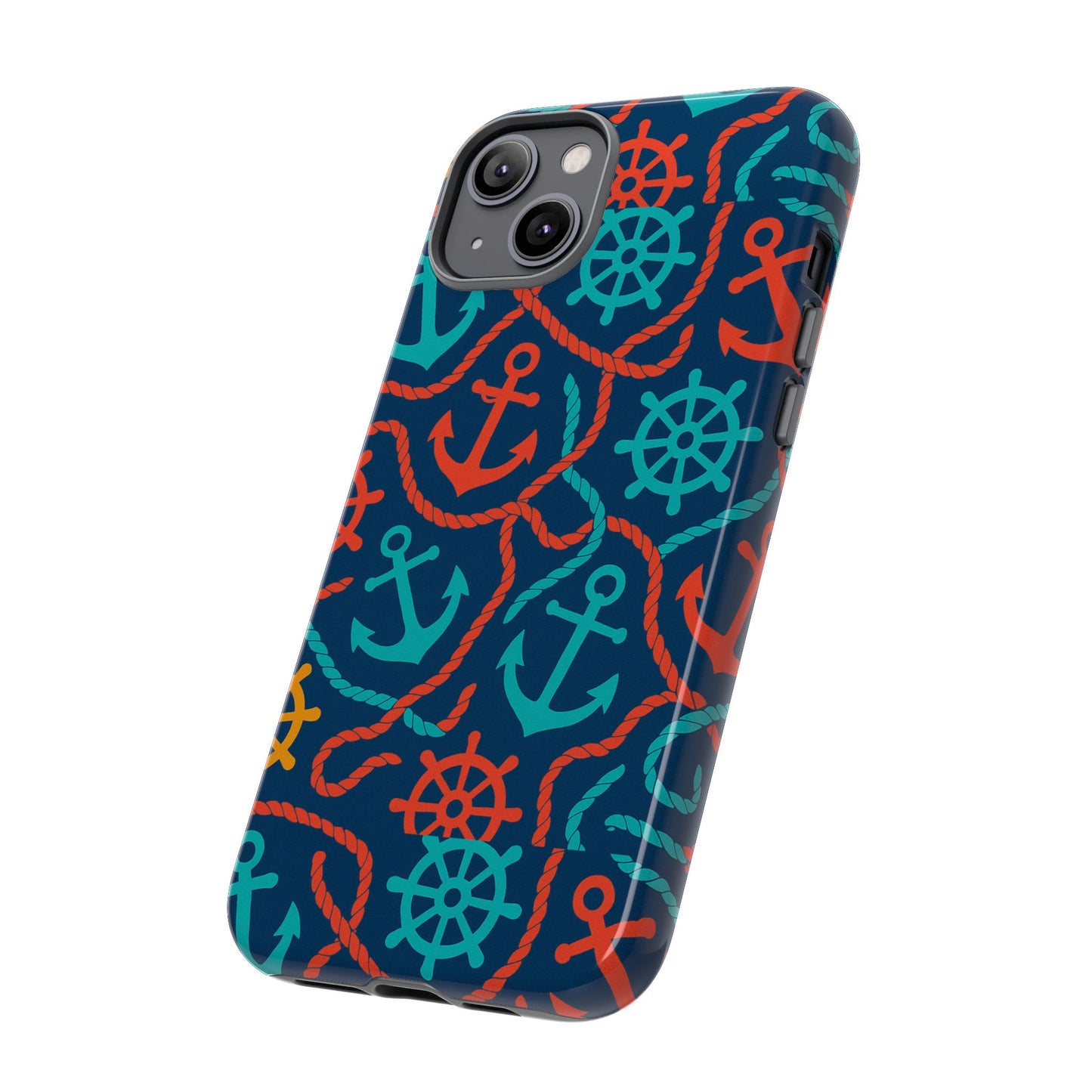 nautical multicolour 3d wrap protective phone case for unique style and robust protection compatible with iphone 13, 14, 15 & 16 – all models including pro, pro max & plus