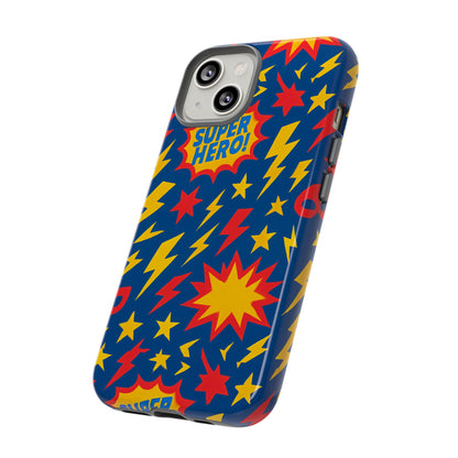 Vibrant 3D Superhero Phone Case – Colourful Retro Design for Kids and Adults – Stylish Protection Compatible with iPhone 13, 14, 15 & 16 – All Models Including Pro, Pro Max & Plus