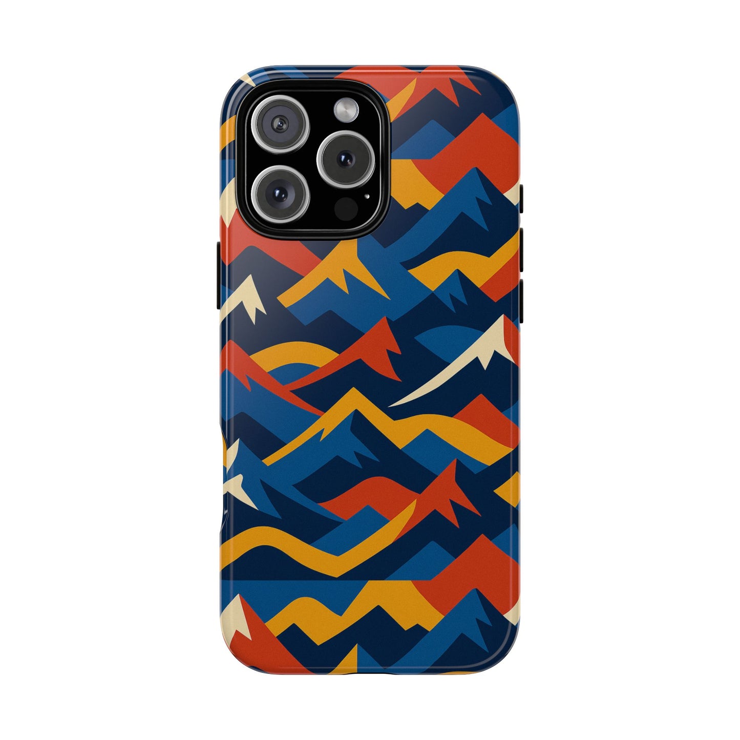 vibrant 3d mountain design protective phone case for unique accessory lovers compatible with iphone 13, 14, 15 & 16 – all models including pro, pro max & plus