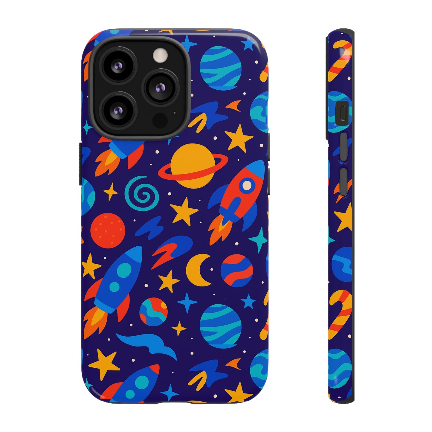 vibrant space theme protective phone case with 3d wrap design for unique expression compatible with iphone 13, 14, 15 & 16 – all models including pro, pro max & plus