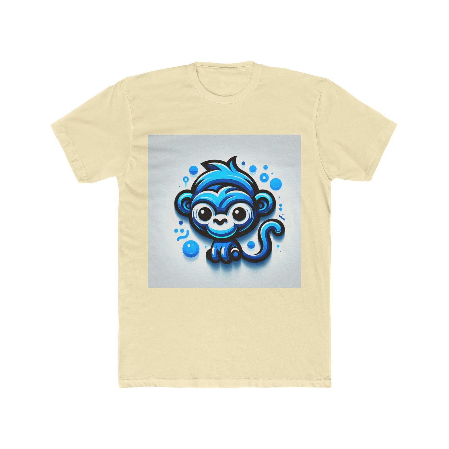 stylish unisex t-shirt - blue animal print, comfortable casual tee for men and women, trendy all-gender shirt