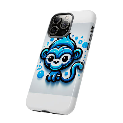 Vibrant 3D Wrap Protective Phone Case with Fun Blue Monkey Design – Stylish Accessory for Men and Women – Compatible with iPhone 13, 14, 15 & 16 – All Models Including Pro, Pro Max & Plus