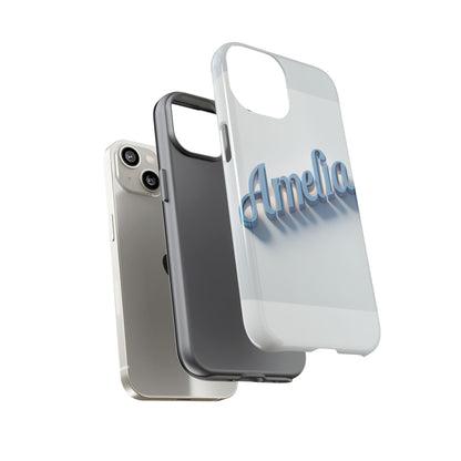 Coolname Amelia Blue Anime Inspired 3D Wrap Phone Case for Women and Teens Shockproof TPU Cover with Vivid Design and UV Protection