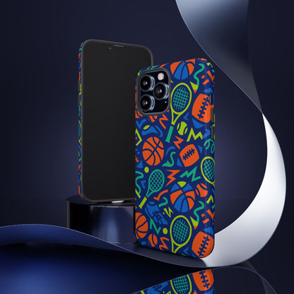Vibrant 3D Sports Pattern Protective Phone Case for Unisex – Colourful Accessory for Stylish Protection Compatible with iPhone 13, 14, 15 & 16 – All Models Including Pro, Pro Max & Plus