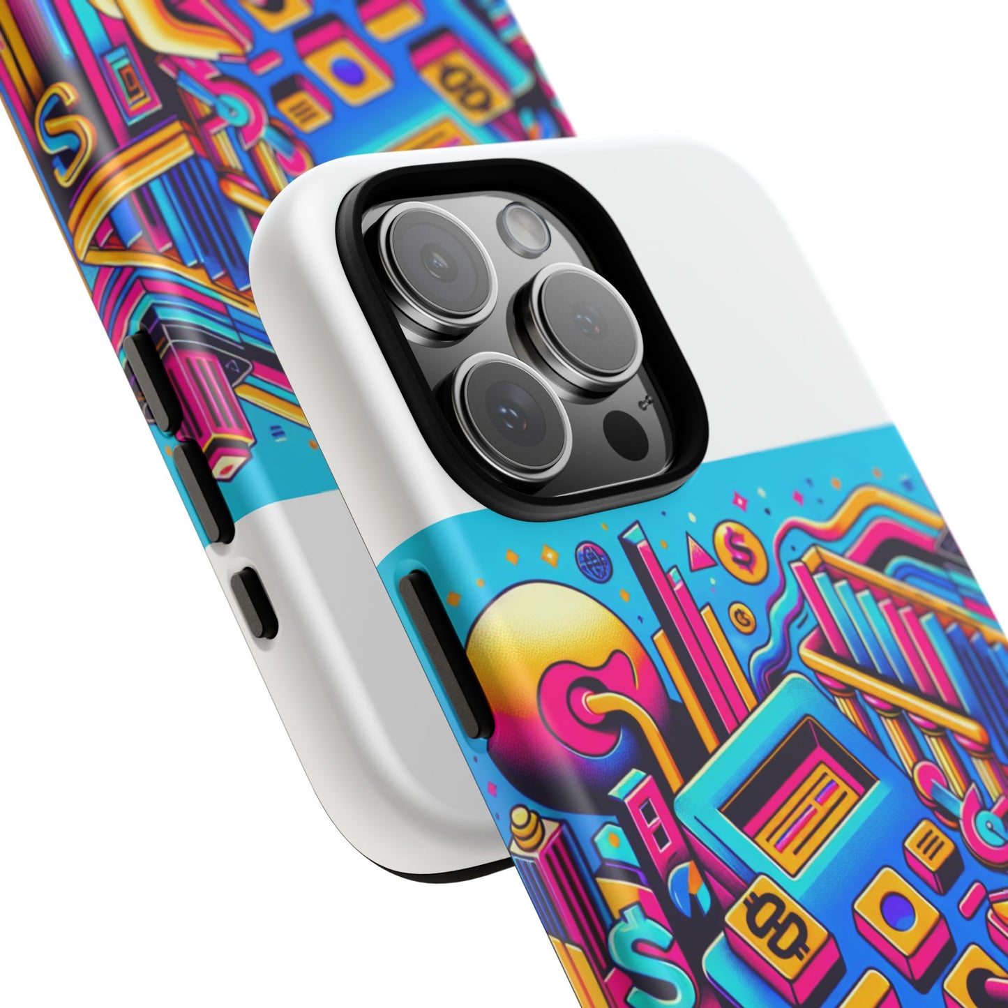 fantum finance dept protective phone case, 3d wrap design, durable silicone liner, uv protected, ideal gift for tech enthusiasts and anime lovers