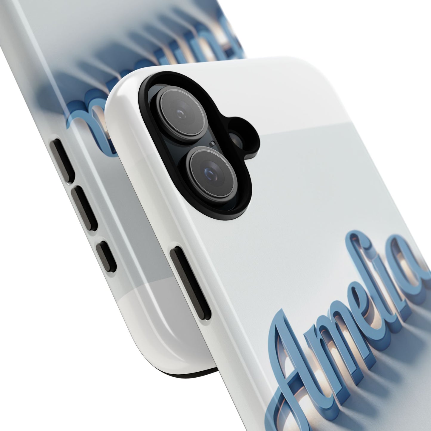 vibrant 3d lettering phone case in blue for self-expression and style compatible with iphone 13, 14, 15 & 16 – all models including pro, pro max & plus
