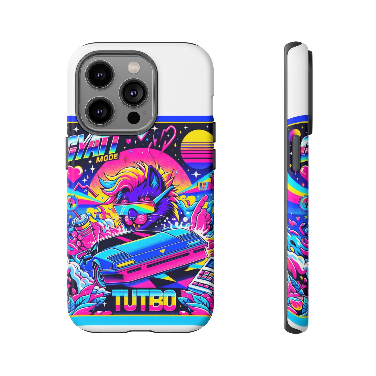 gyatt mode turbo 3d wrap protective phone case for anime lovers