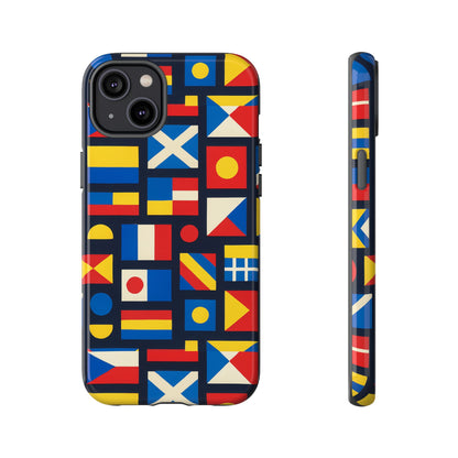 Multicolour Geometric Protective Phone Case for Smartphones, Stylish Protection and Unique Design, Compatible with iPhone 13, 14, 15 & 16 – all models including Pro, Pro Max & Plus