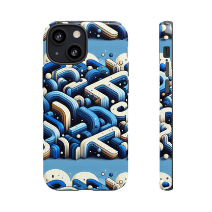 Blue Alphabet B Phone Case for Men and Women Shockproof Protective Cover with 3D Wrap Design and UV Protection