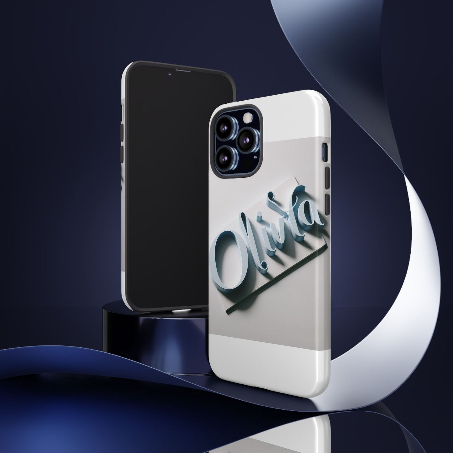 vibrant 3d blue name phone case for stylish protection – unique accessory for self-expression compatible with iphone 13, 14, 15 & 16 – all models including pro, pro max & plus