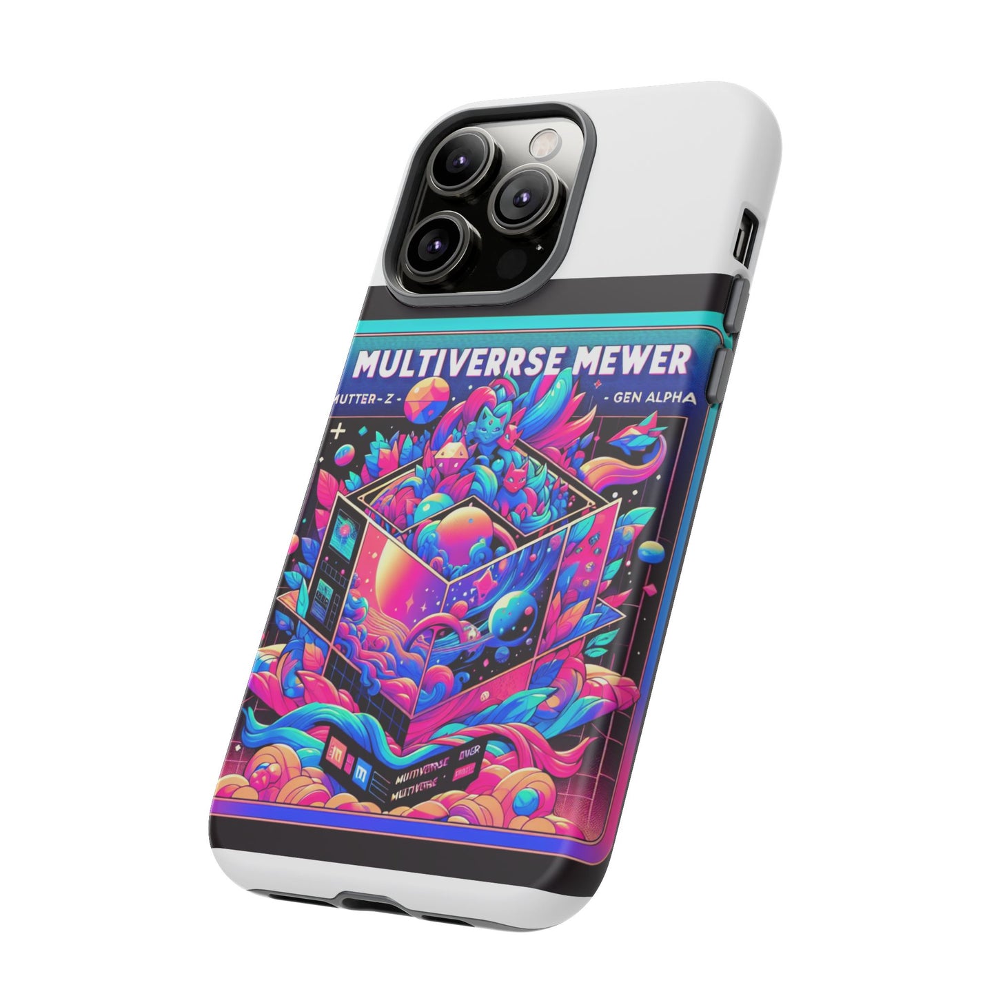 multiverse mewer 3d wrap protective phone case for anime and comic lovers