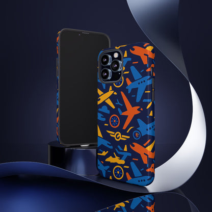 Vibrant 3D Airplane Pattern Protective Phone Case for Self-Expression and Stylish Protection Compatible with iPhone 13, 14, 15 & 16 – all models including Pro, Pro Max & Plus