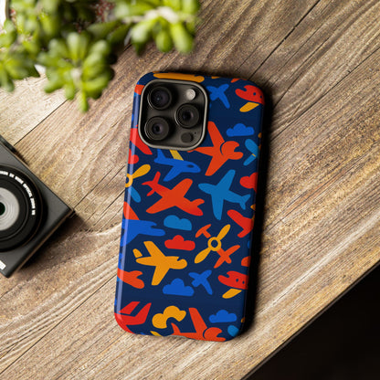 Vibrant 3D Wrap Protective Phone Case with Colourful Aviation Design for Stylish Protection Compatible with iPhone 13, 14, 15 & 16 – all models including Pro, Pro Max & Plus