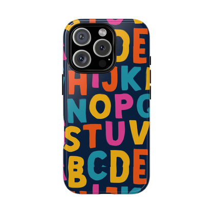Multicolour Alphabet 3D Wrap Protective Phone Case for Unique Style and Playful Expression Compatible with iPhone 13, 14, 15 & 16 – All Models Including Pro, Pro Max & Plus