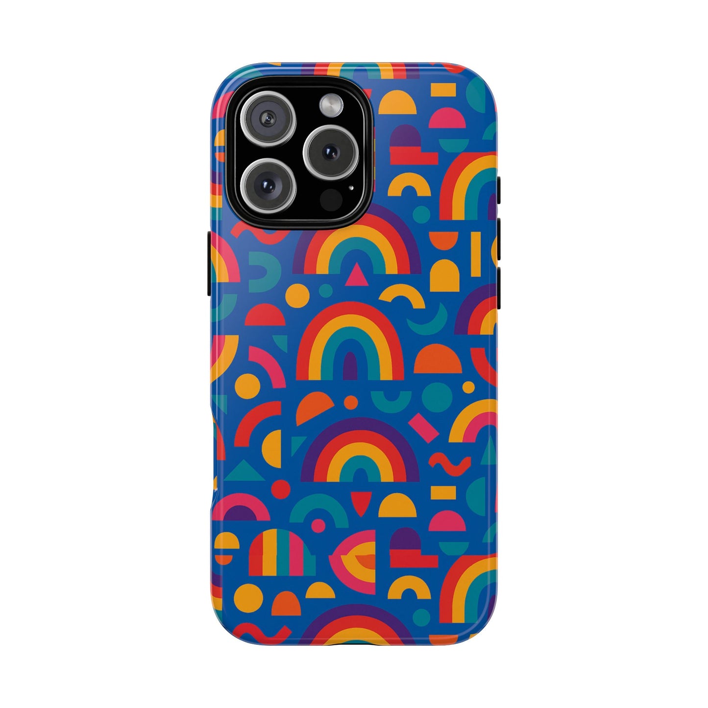 rainbow 3d wrap protective phone case stylish accessory for adults and teens compatible with iphone 13, 14, 15 & 16 – all models including pro, pro max & plus