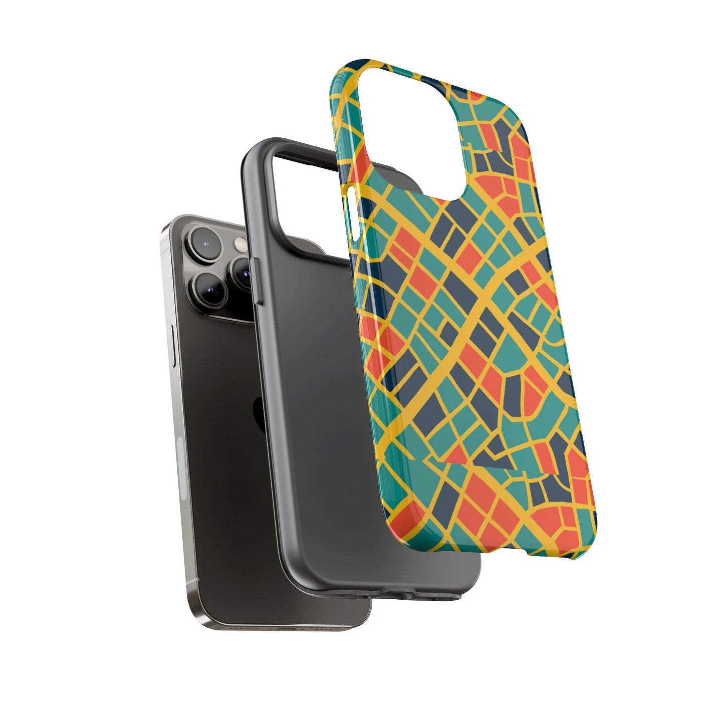 multicolour geometric 3d wrap protective phone case stylish accessory for men and women vibrant design ideal for unique expression compatible with iphone 13, 14, 15 & 16 – all models including pro, pro max & plus