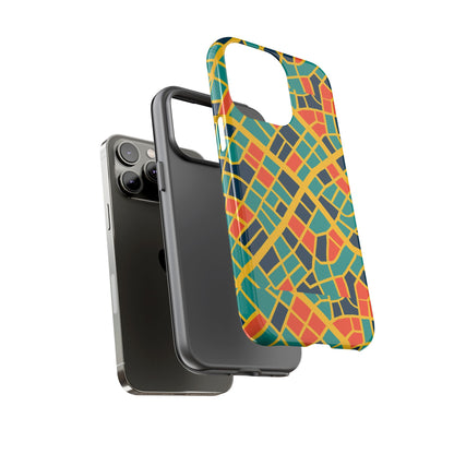 Multicolour Geometric 3D Wrap Protective Phone Case Stylish Accessory for Men and Women Vibrant Design Ideal for Unique Expression Compatible with iPhone 13, 14, 15 & 16 – all models including Pro, Pro Max & Plus