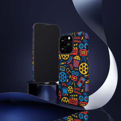 Vibrant 3D Film Reel Protective Phone Case for Unique Style and Robust Protection Compatible with iPhone 13, 14, 15 & 16 – all models including Pro, Pro Max & Plus