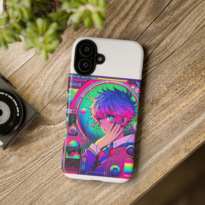 Touching Grass Weekly Vibrant Protective Phone Case for Smartphones, Retro Anime Design, Shock Absorbent TPU, UV Protected, Unique Gift for Tech Enthusiasts