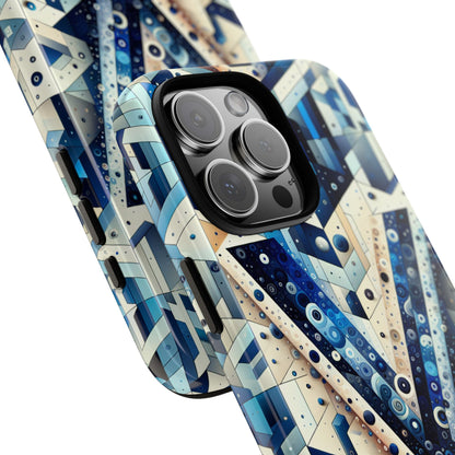 Blue Alphabet V Phone Case for Samsung and iPhone Shockproof Protective Cover with 3D Wrap Design and UV Resistance