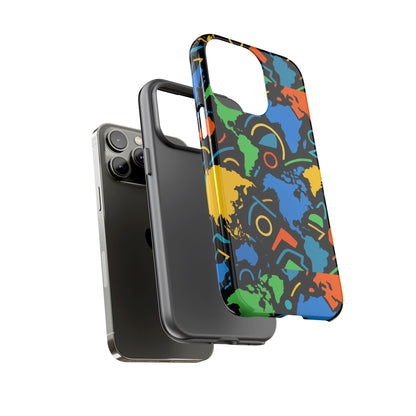 Multicolour 3D Geometric Phone Case for Stylish Protection and Individuality Compatible with iPhone 13, 14, 15 & 16 – All Models Including Pro, Pro Max & Plus