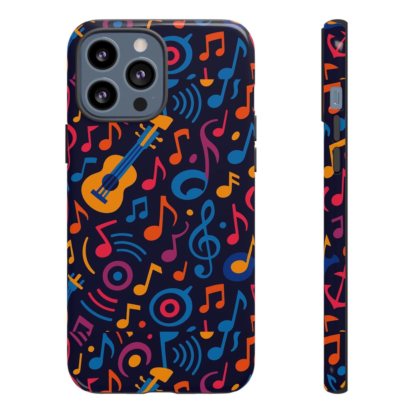 vibrant 3d music design protective phone case for music lovers stylish accessory compatible with iphone 13, 14, 15 & 16 – all models including pro, pro max & plus