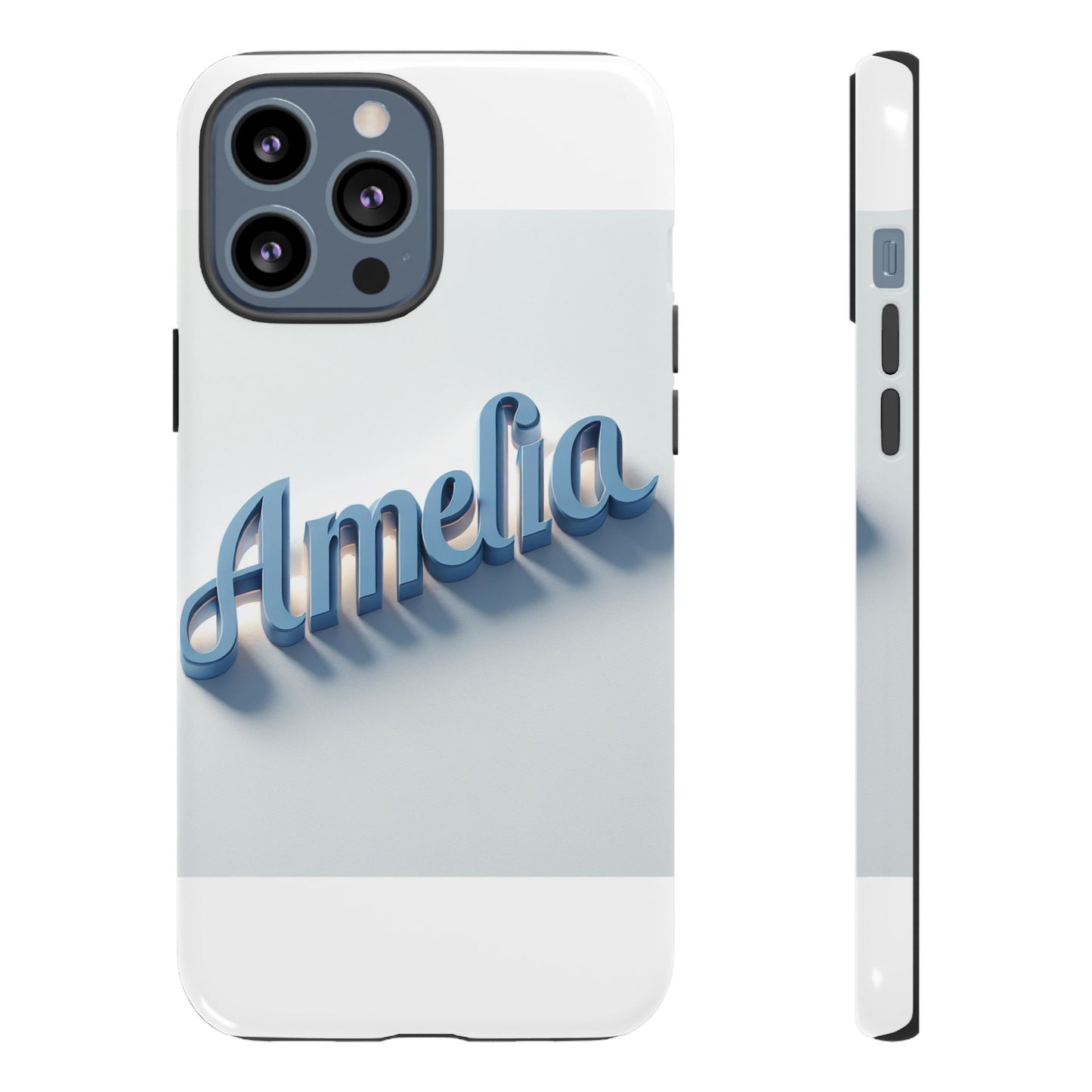 vibrant 3d lettering phone case in blue for self-expression and style compatible with iphone 13, 14, 15 & 16 – all models including pro, pro max & plus