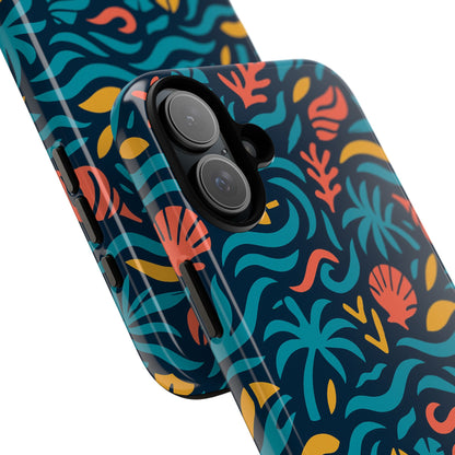 Vibrant Tropical Pattern Phone Case with 3D Design for Stylish Protection Compatible with iPhone 13, 14, 15 & 16 – all models including Pro, Pro Max & Plus