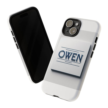 Personalised 3D Wrap Protective Phone Case in Elegant White and Blue Design for Stylish Protection Compatible with iPhone 13, 14, 15 & 16 – All Models Including Pro, Pro Max & Plus