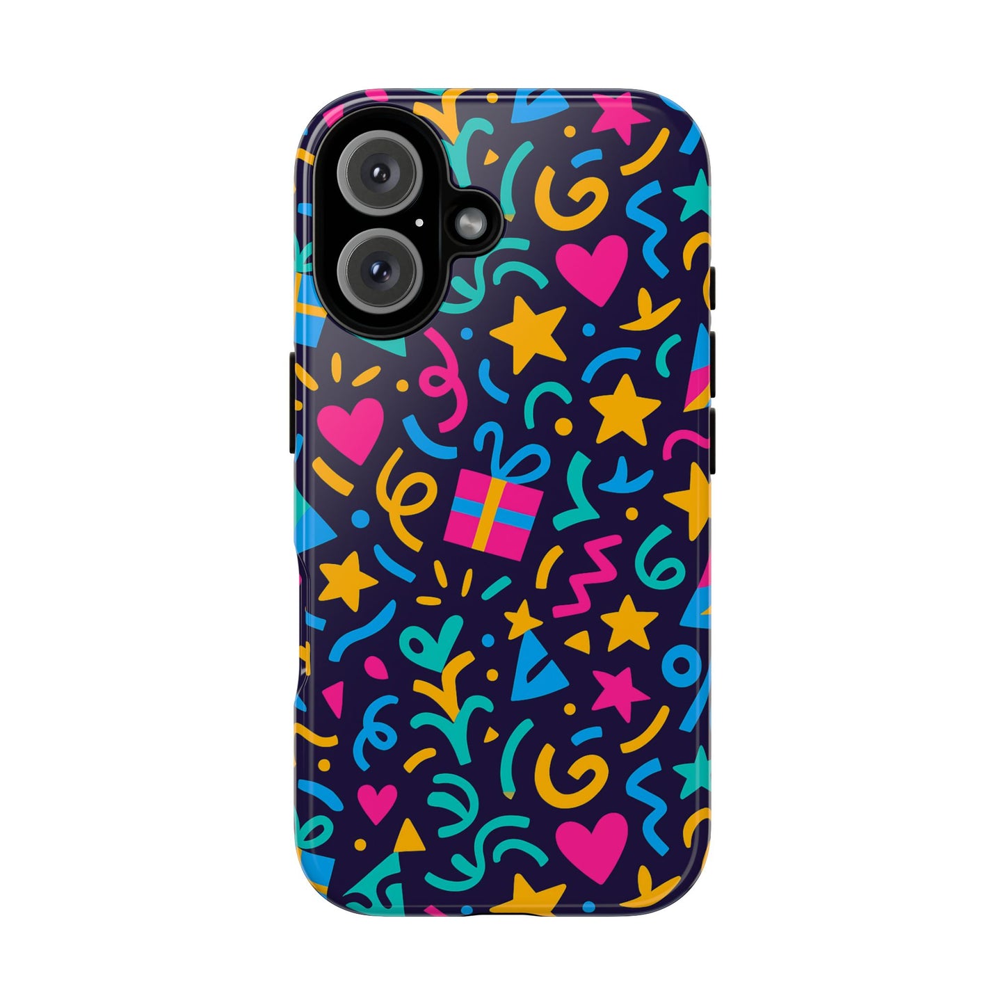 vibrant multicolour retro phone case with fun 3d design for stylish protection and unique expression compatible with iphone 13, 14, 15 & 16 – all models including pro, pro max & plus