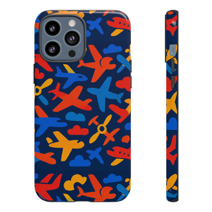 Vibrant 3D Wrap Protective Phone Case with Colourful Aviation Design for Stylish Protection Compatible with iPhone 13, 14, 15 & 16 – all models including Pro, Pro Max & Plus