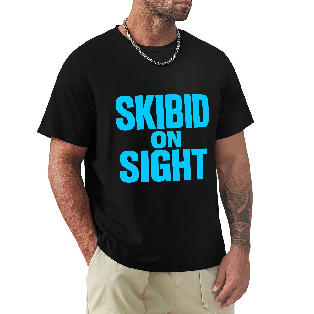 men's t-shirt 100% cotton skibid on sight for men, casual graphic tee, soft cotton fabric, comfortable fit, ideal for fitness, outings, travel, and events, stylish everyday wear