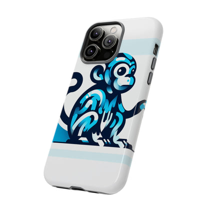 Vibrant 3D Monkey-Inspired Phone Case for Stylish Protection in Blue – Unisex Design Compatible with iPhone 13, 14, 15 & 16 – All Models Including Pro, Pro Max & Plus