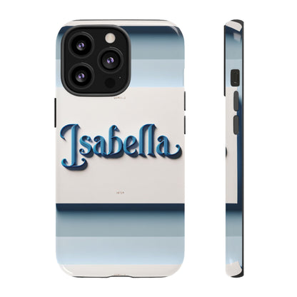 Name Isabella Blue Phone Case with 3D Wrap and Vibrant Anime Inspired Design for Stylish Protection and Personalised Smartphone Accessory
