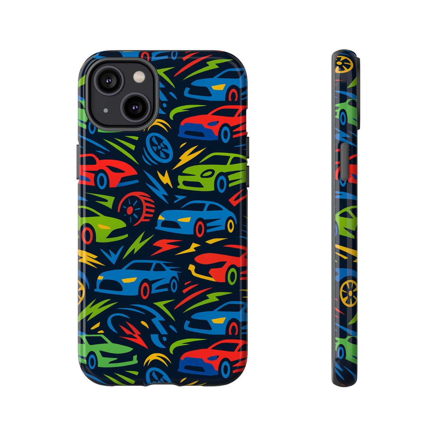 vibrant 3d car design protective phone case – fun retro style for kids and adults – stylish protection – compatible with iphone 13, 14, 15 & 16 – all models including pro, pro max & plus