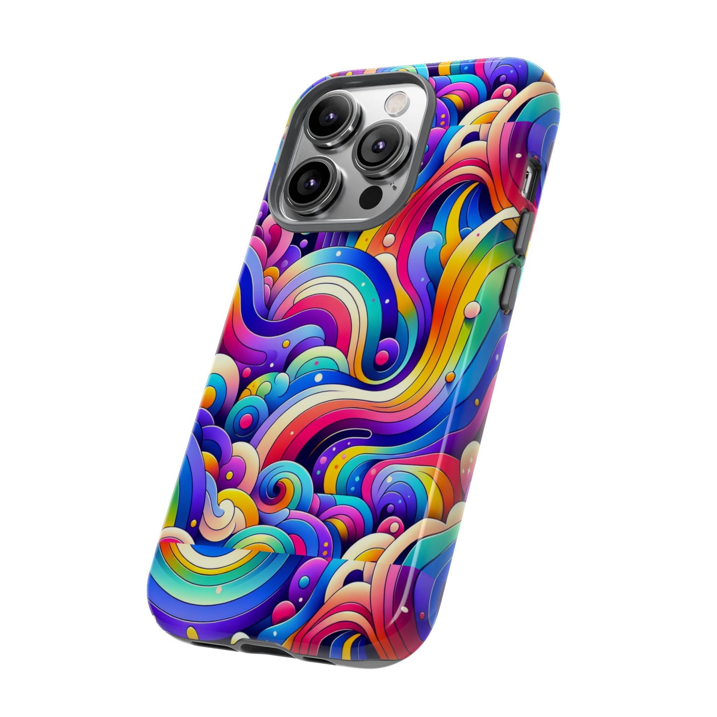 pattern image 4 vibrant shockproof phone case for anime and comic fans - colourful abstract design compatible with iphone 13, 14, 15 & 16 – all models including pro, pro max & plus