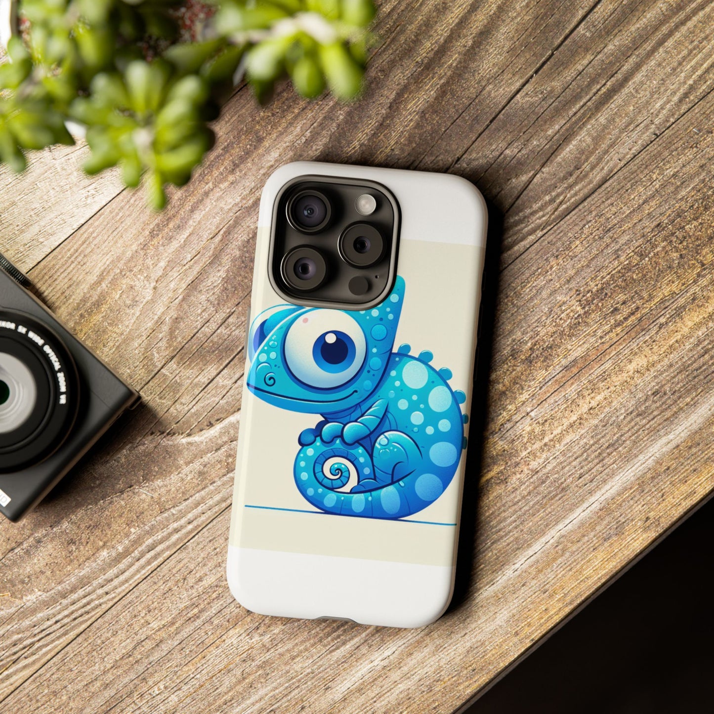 vibrant 3d cartoon chameleon phone case for adults and teens stylish protection compatible with iphone 13, 14, 15 & 16 – all models including pro, pro max & plus
