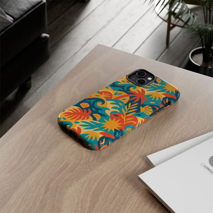 Vibrant Tropical Phone Case for Stylish Protection with 3D Wrap Design – Unisex Fashion Accessory Compatible with iPhone 13, 14, 15 & 16 – All Models Including Pro, Pro Max & Plus