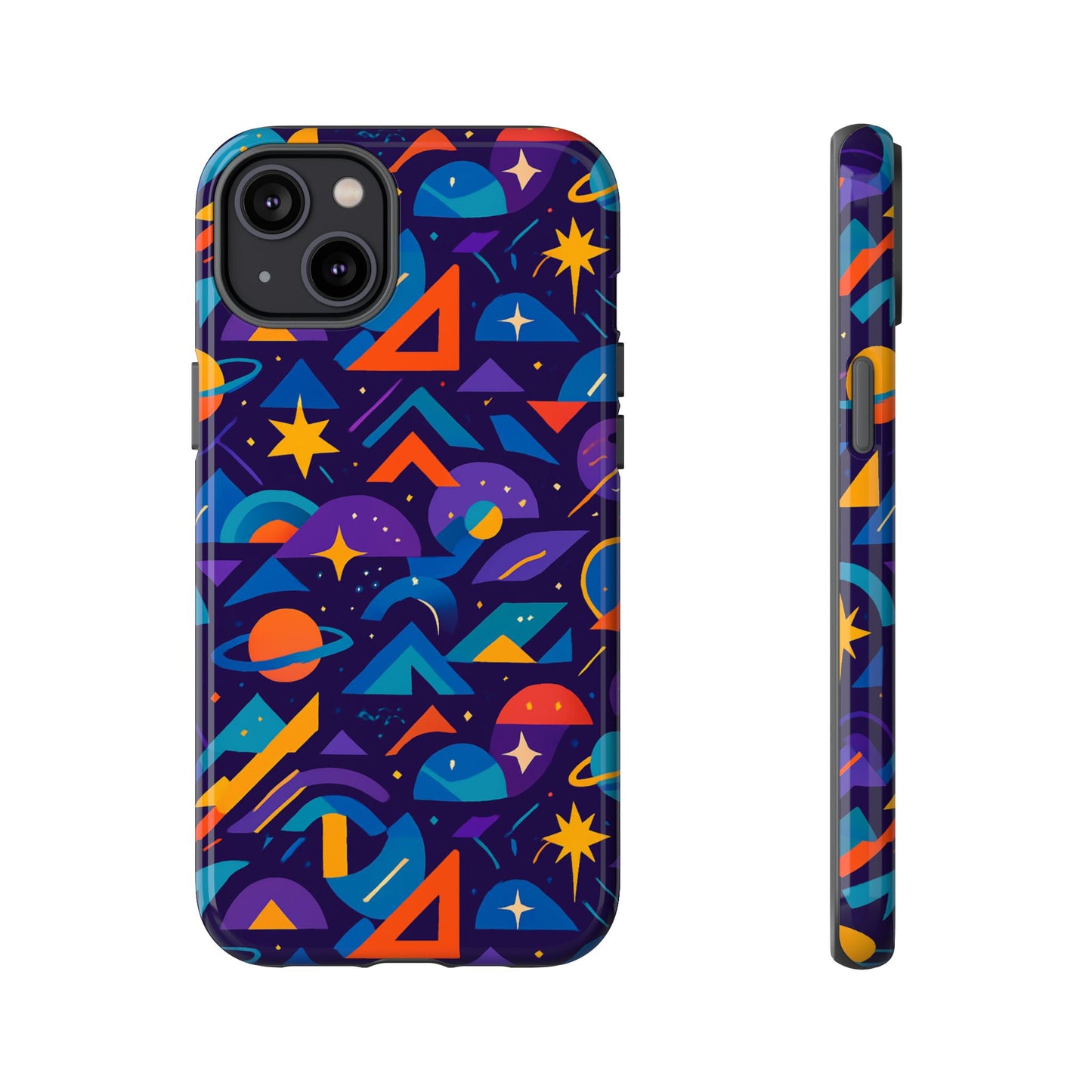 vibrant geometric 3d wrap protective phone case for unique accessories lovers compatible with iphone 13, 14, 15 & 16 – all models including pro, pro max & plus