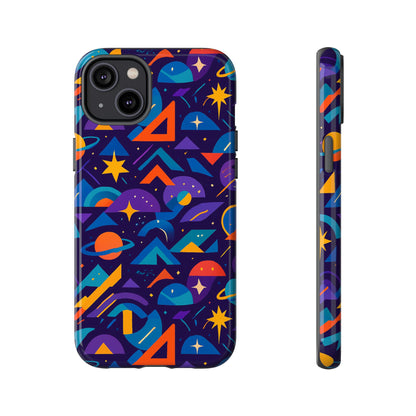Vibrant Geometric 3D Wrap Protective Phone Case for Unique Accessories Lovers Compatible with iPhone 13, 14, 15 & 16 – all models including Pro, Pro Max & Plus