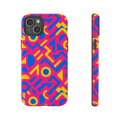 Vibrant Geometric 3D Wrap Protective Phone Case with Multicolour Design for Unique Style Compatible with iPhone 13, 14, 15 & 16 – all models including Pro, Pro Max & Plus