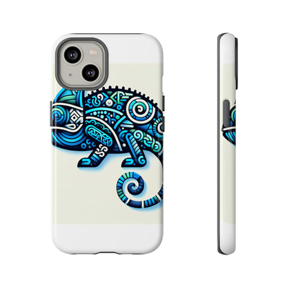 Vibrant 3D Chameleon Phone Case with Blue Design for Stylish Protection Compatible with iPhone 13, 14, 15 & 16 – All Models Including Pro, Pro Max & Plus