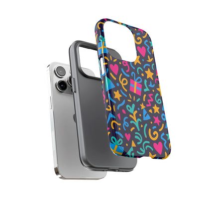 Vibrant Multicolour Retro Phone Case with Fun 3D Design for Stylish Protection and Unique Expression Compatible with iPhone 13, 14, 15 & 16 – all models including Pro, Pro Max & Plus