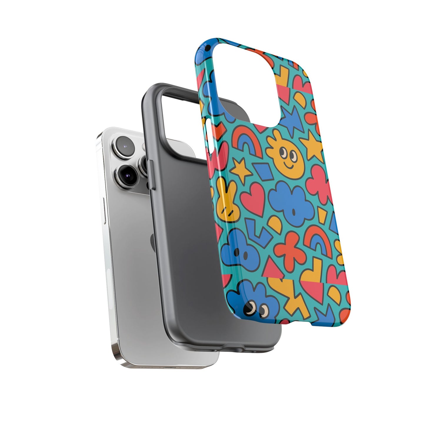 vibrant cartoon 3d wrap protective phone case with fun playful design for smartphone lovers compatible with iphone 13, 14, 15 & 16 – all models including pro, pro max & plus
