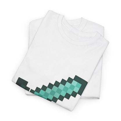 Unisex Heavy Cotton Tee - Pixel Sword Design for Gamers