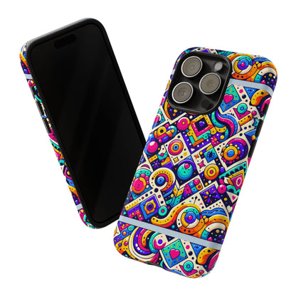 Pattern Image 6 Vibrant 3D Wrap Phone Case for Anime and Comic Fans - Colourful Abstract Design Compatible with iPhone 13, 14, 15 & 16 – all models including Pro, Pro Max & Plus