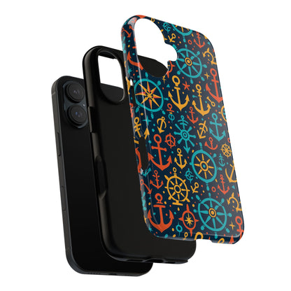 Vibrant Nautical Pattern Phone Case for Stylish Protection – Bold Accessory for iPhone 13, 14, 15 & 16 – All Models Including Pro, Pro Max & Plus