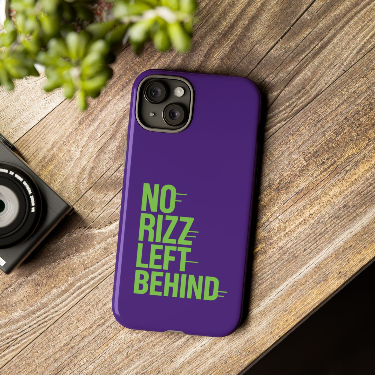 tough phone case - no rizz left behind - durable, stylish protection for active lifestyles - impact-resistant, dual layer, shock-absorbing tpu - perfect gift for tech lovers
