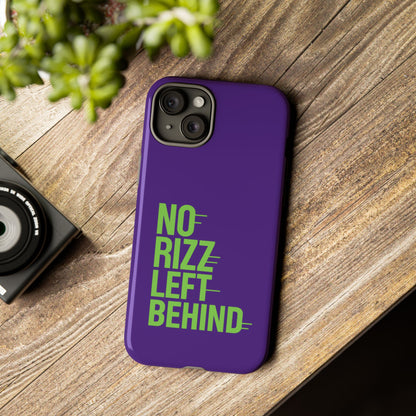 Tough Phone Case - No Rizz Left Behind - Durable, Stylish Protection for Active Lifestyles - Impact-Resistant, Dual Layer, Shock-Absorbing TPU - Perfect Gift for Tech Lovers