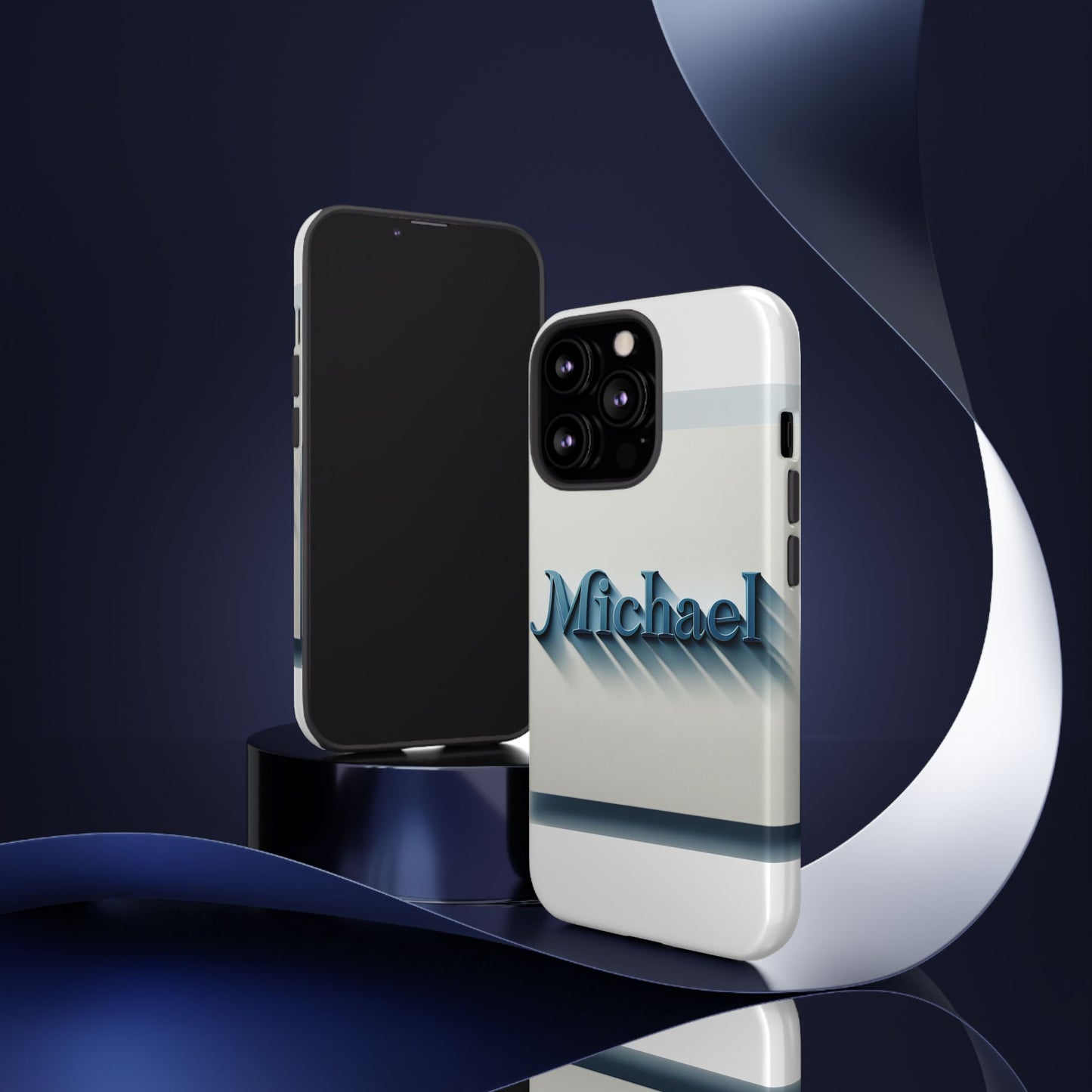 3d textured protective phone case in blue and white, stylish accessory for creative individuals, compatible with iphone 13, 14, 15 & 16 – all models including pro, pro max & plus